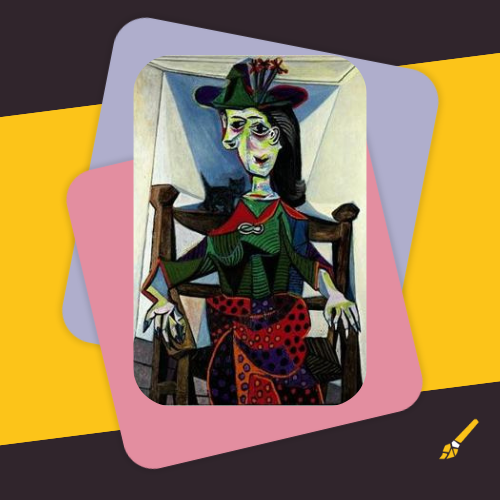 Seated Portrait of Dora the maar by Pablo Picasso